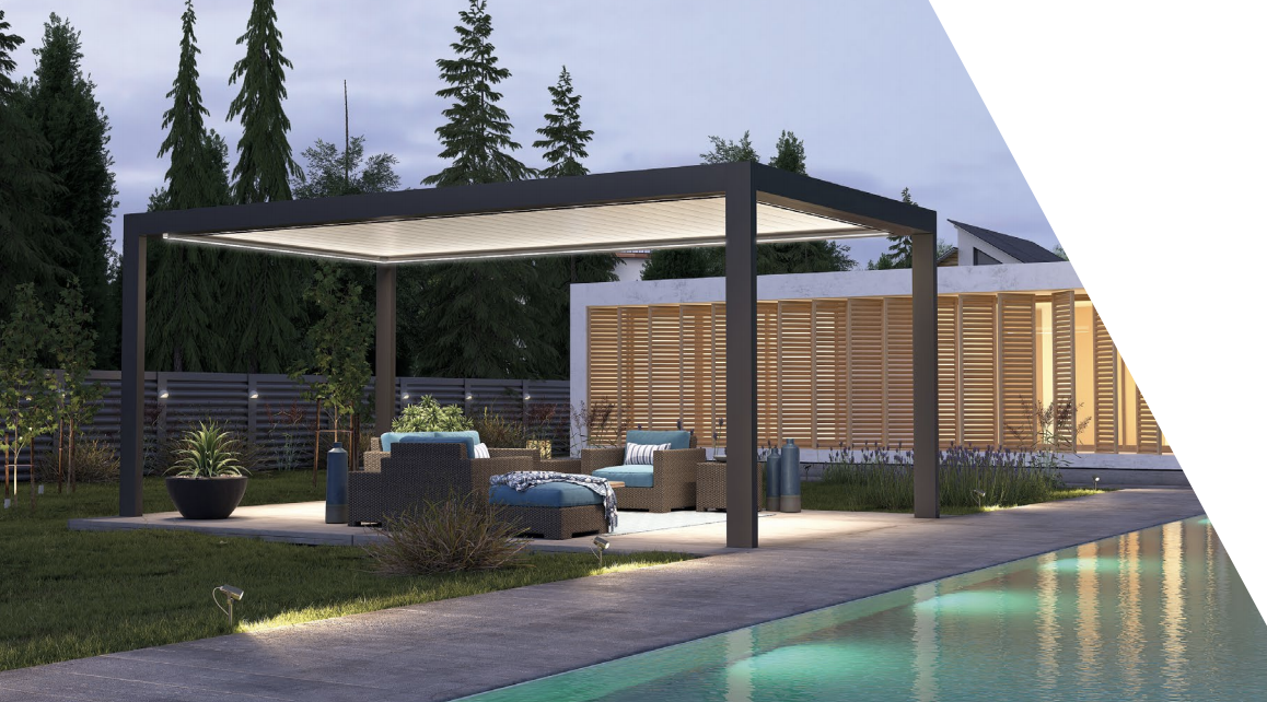 Pérgola Bioclimática Madrid Independiente - Alu Floors Scandinavia ¡Pérgola  bioclimática made in France!