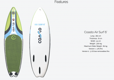 Stand up padle COASTO AIR SURF 6'