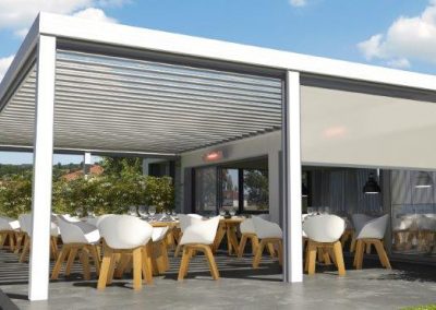 Lean-to Bioclimatic Pergola Alu Floors Scandinavia