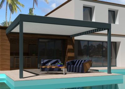 Attached Bioclimatic Pergola