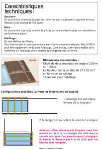 Walu-Deck Mögliche Abmessungen