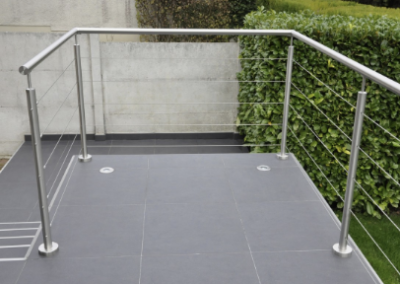Garde corps inox à cables rond 6