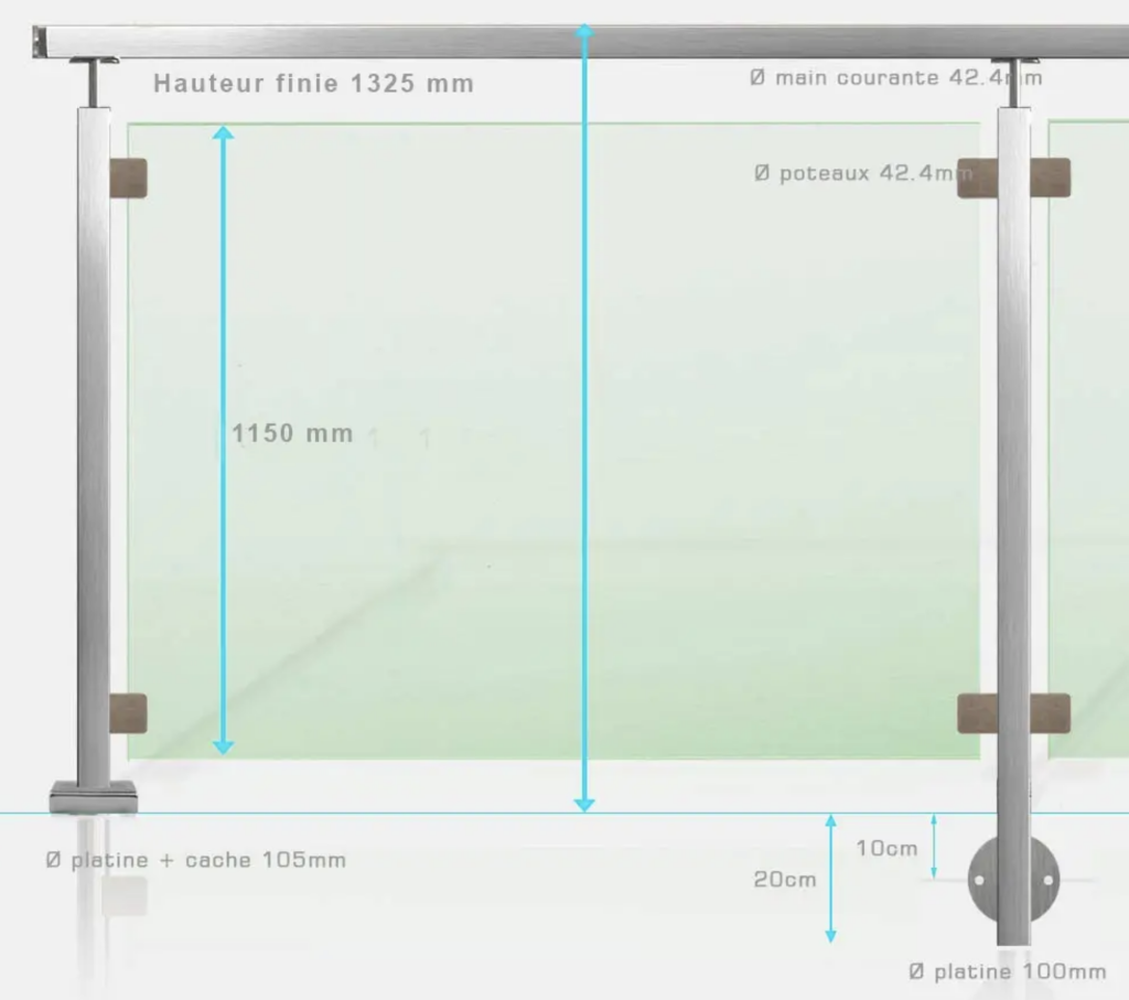 Square tube pool barrier kit