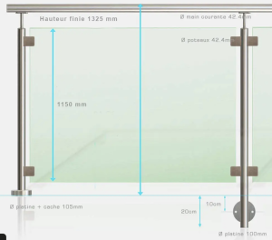 Kit barrière piscine tube rond.