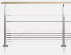 GUARDRAIL 11 STAINLESS STEEL CABLES SQUARE TUBE