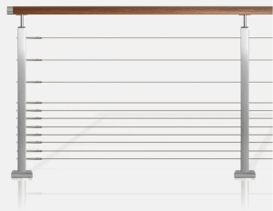 GUARDRAIL 11 STAINLESS STEEL CABLES SQUARE TUBE