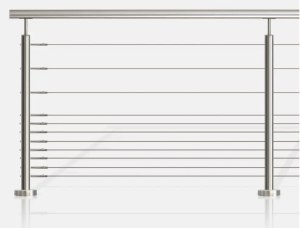 GUARDRAIL 11 STAINLESS STEEL CABLES ROUND TUBE