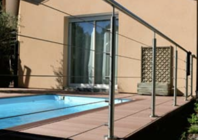 LE GARDE-CORPS 5 CÂBLE INOX TUBE ROND