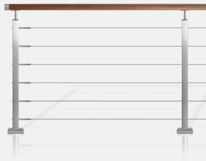 6 STAINLESS STEEL CABLES SQUARE TUBE GUARDRAIL