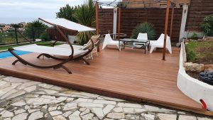 Terrasse couleur teak