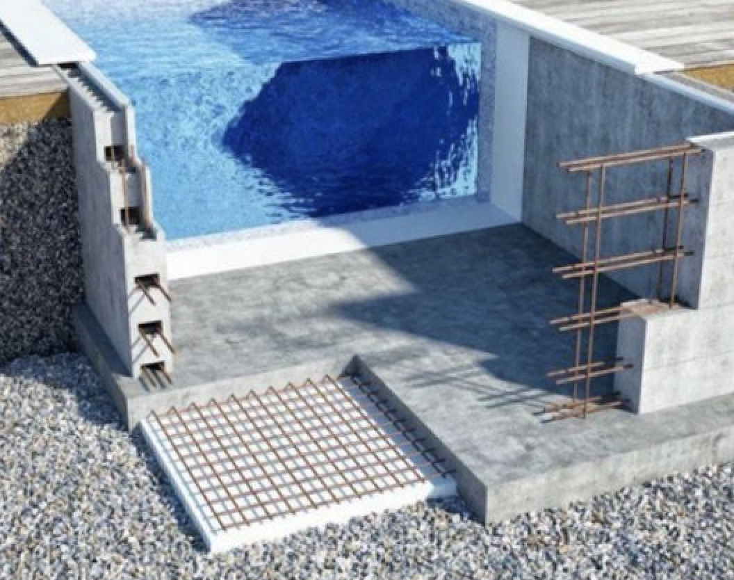 blocco da costruzione per piscina