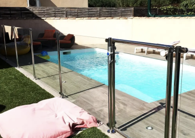 Kit de valla de piscina de tubo redondo SMC