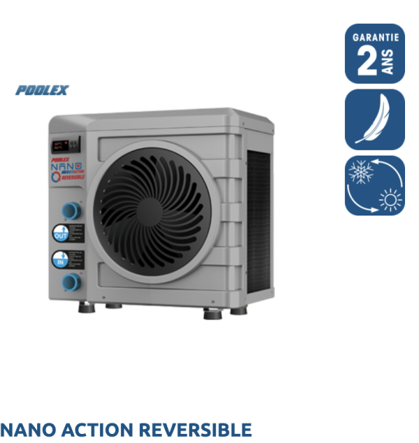 Bomba de calor piscina reversible Poolex Nano