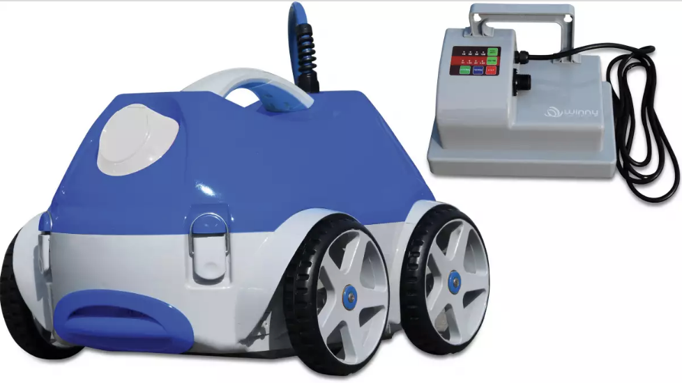 Robot Naia HJ1009 - Alu Floors Scandinavia limpiafondos automático para piscinas HJ1009 es un nuevo tipo de equipo limpieza de piscinas de alta eficiencia.