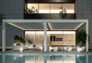 Pérgola bioclimática de aluminio