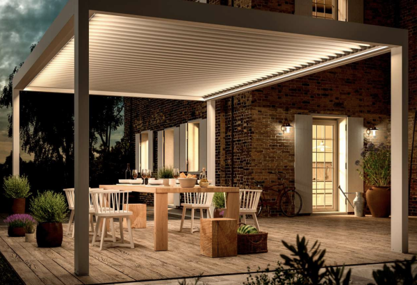Pérgola bioclimática de aluminio