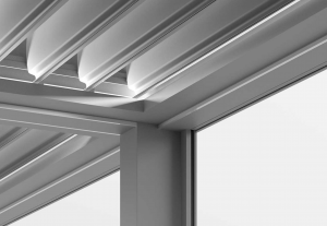 Pérgola bioclimática de aluminio
