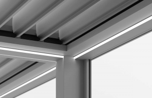 Pérgola bioclimática de aluminio