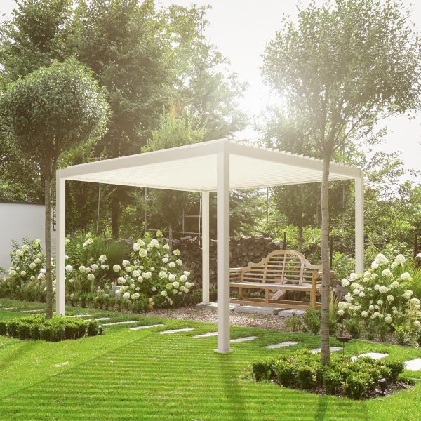 Pérgola bioclimática de aluminio