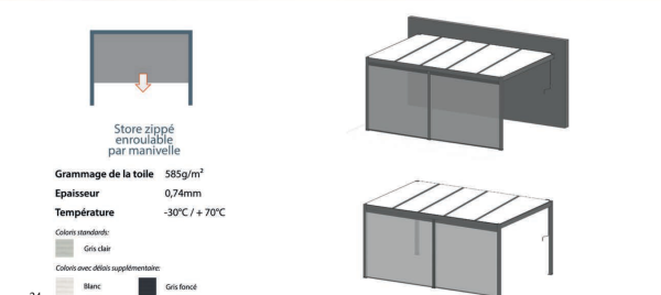 Pergola autoportante con tetto fisso AFC