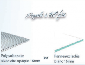 Pérgola autoportante con techo fijo AFC