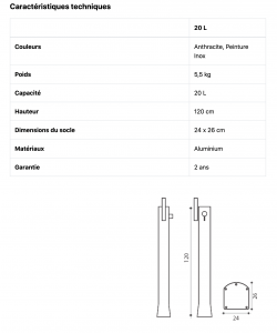 Douche Solaire Jolly Go2. 20 Litres