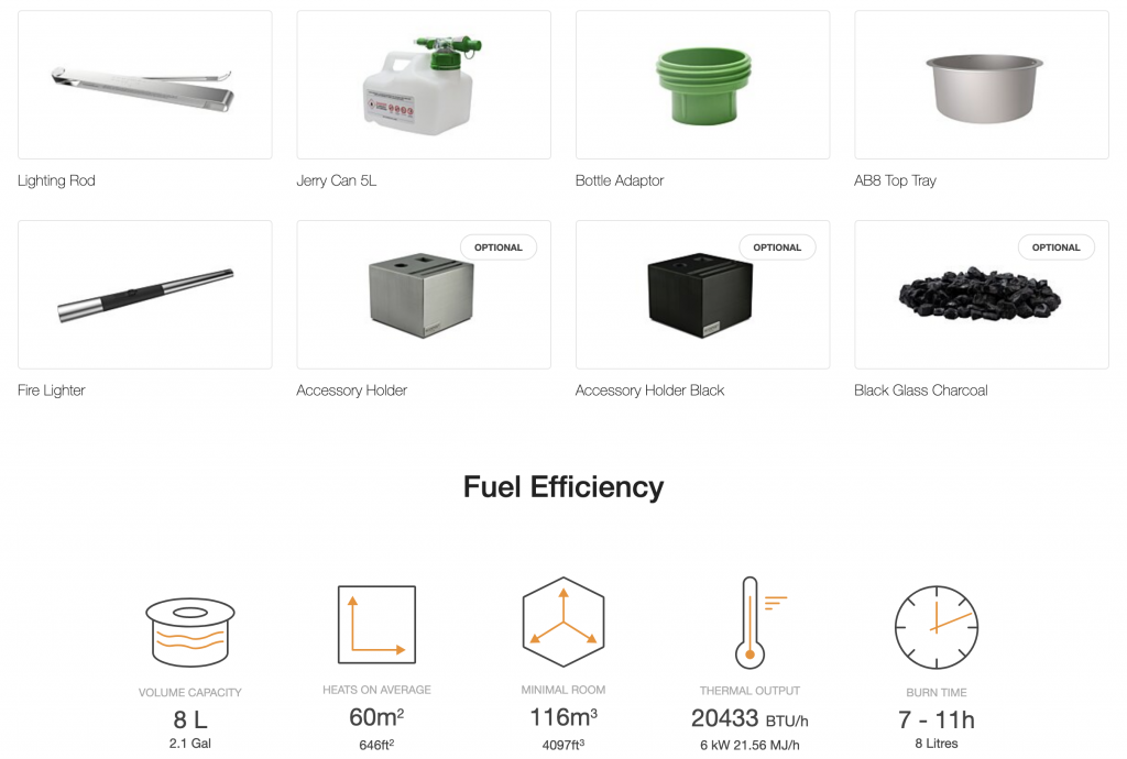 AB8 Ecosmart Fire Ethanol Brander