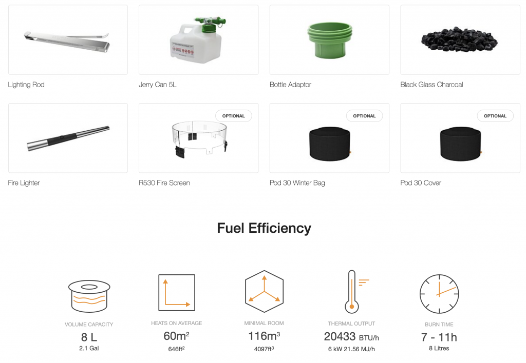 Pod 30 Ecosmart vuurschaal