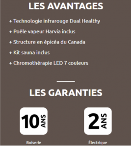 Sauna Venetian Hybride 3 personnes