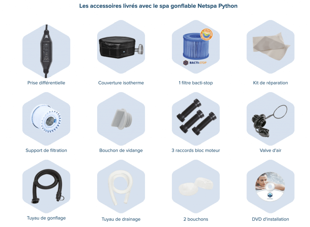 ACCESSOIRES INCLUS SPA TYPHON