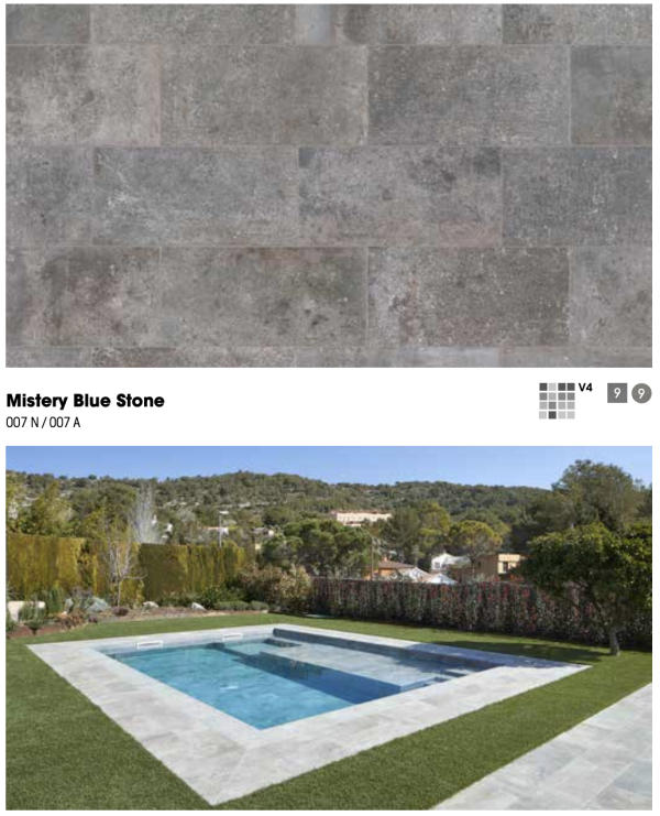 Einzigartige Pools von Rosa Gres Mistery Blue Stone