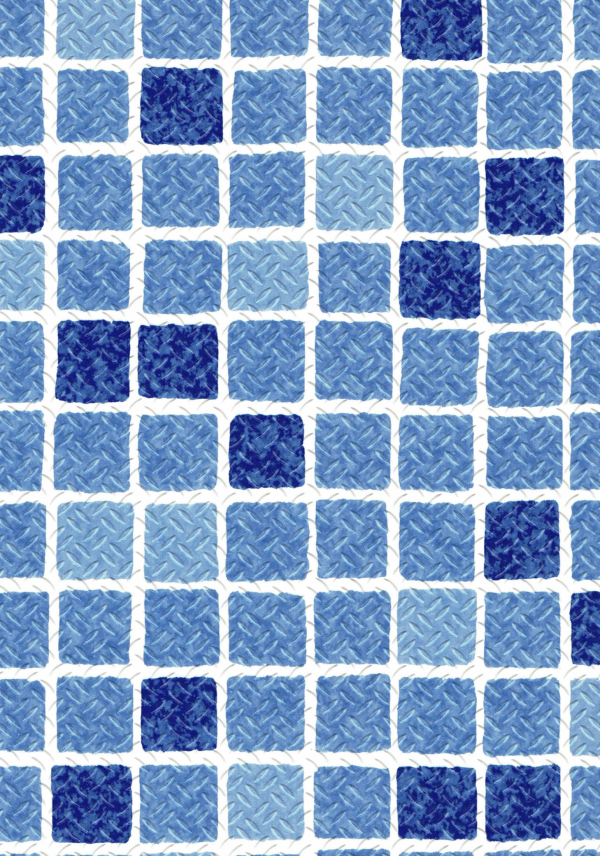 Imprimé Bleu Mosaïque