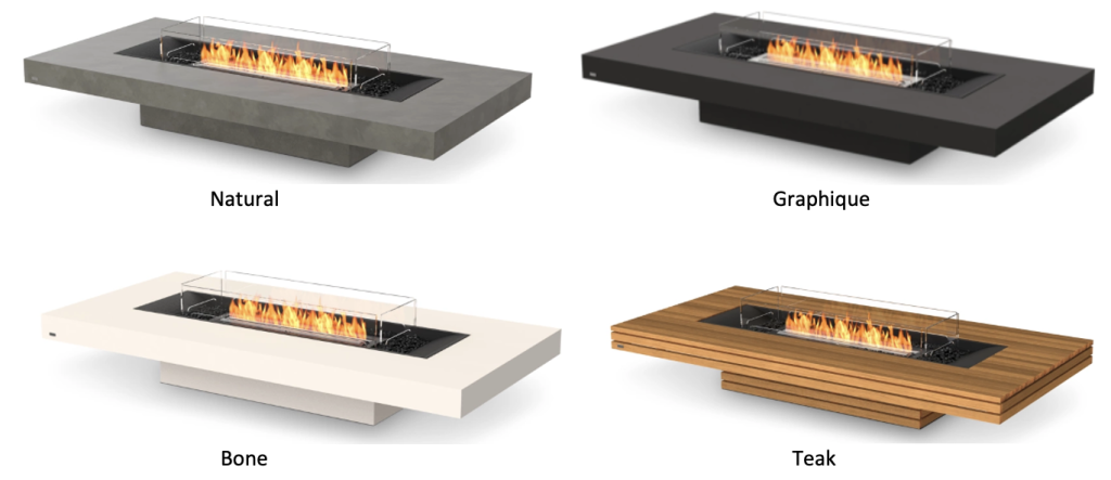 Gin 90 (Basse) Table cheminée EcoSmart Fire