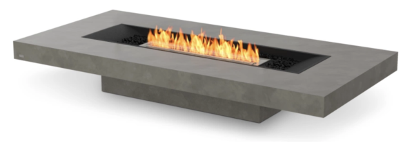 Gin 90 Couchtisch Natural Burner Alu