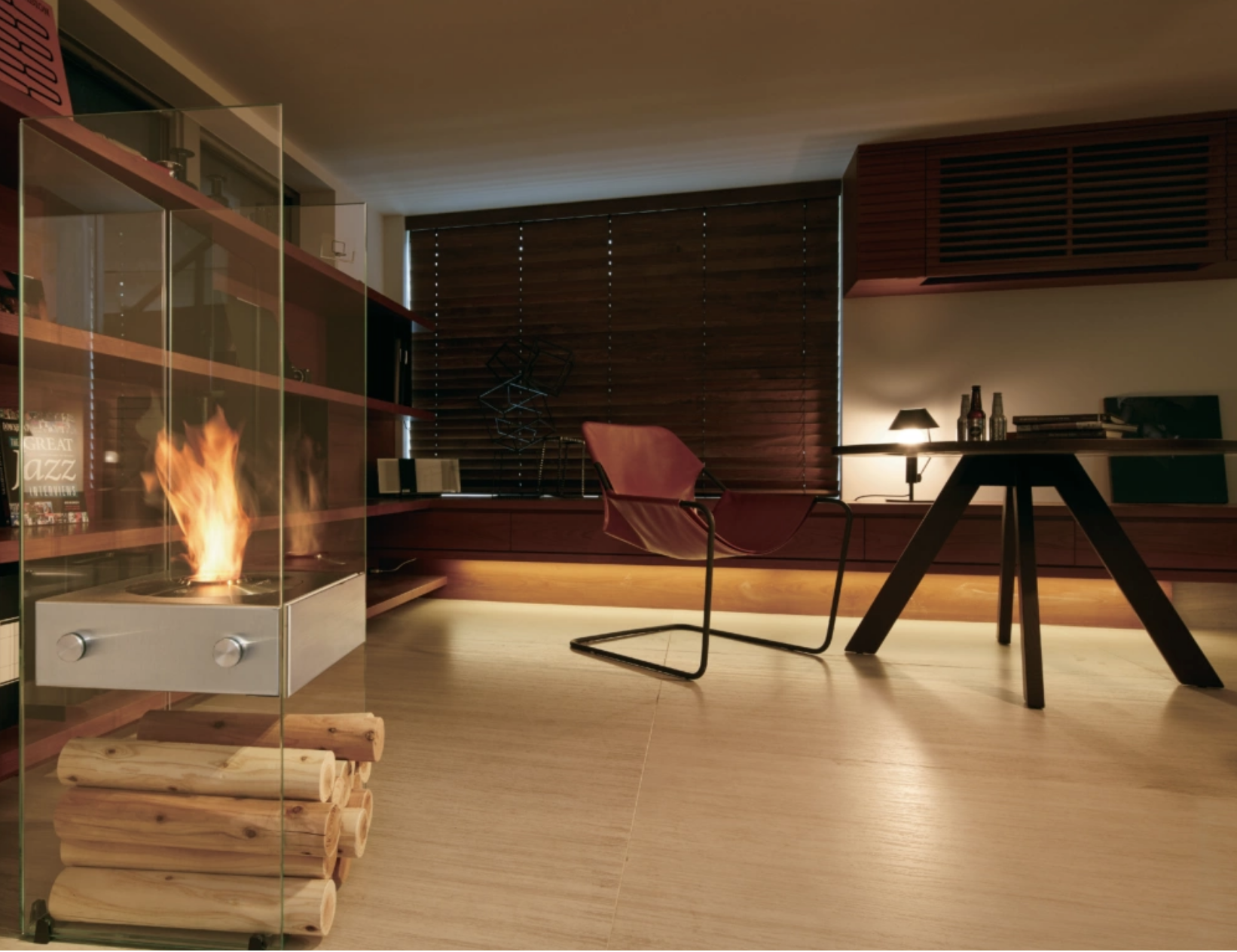 Base 40 Table cheminée Ecosmart Fire - Alu Floors Scandinavia Base