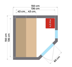 ZEN-SAUNA 3-4 PERSONEN