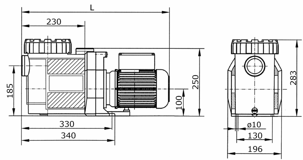 Norsup Zwembadpomp, type EVO+ VSTD 1,1 kW