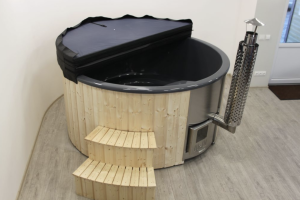 Luxury acrylic hot tub with built-in heater