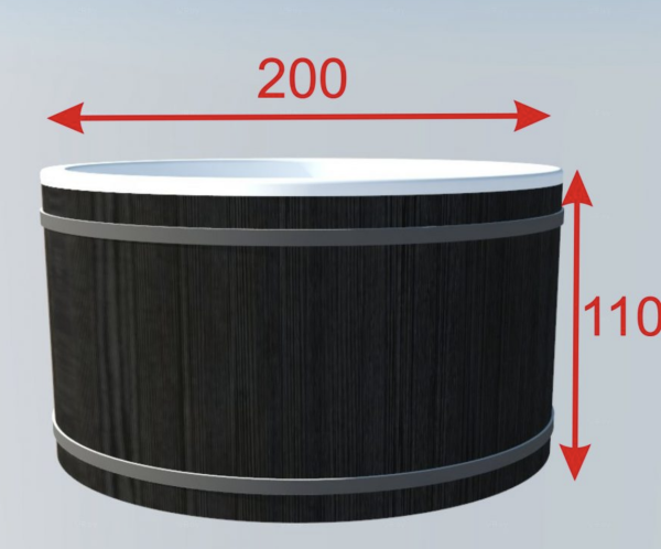 Luxe acryl hottub met ingebouwde heater