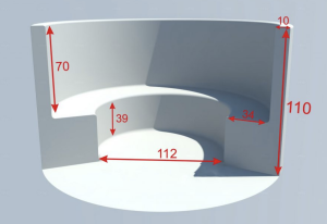 Luxuriöser Acryl-Whirlpool mit eingebauter Heizung