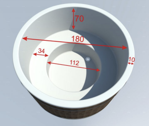 Luxury acrylic hot tub with built-in heater