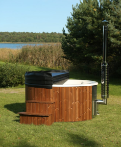 Luxury acrylic hot tub with built-in heater