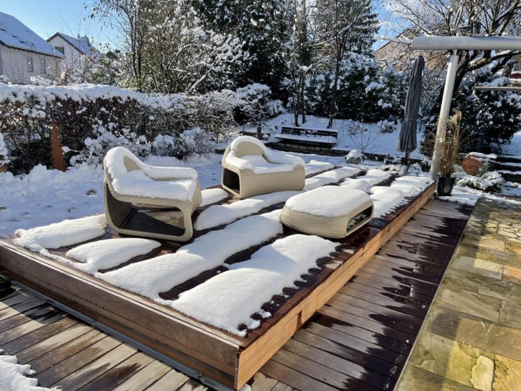 TERRASSE MOBILE POUR PISCINE (terrasse de piscine coulissante, réglable)