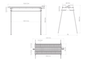 TECNOROAST GRILL 80 DOUBLE DIMENSIONS