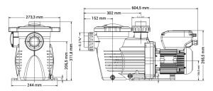 Hayward variabel hastighed poolvandpumpe K-FLO VSTD