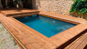 DCLS Terrasse mobile pour piscine et SPA à grande portée