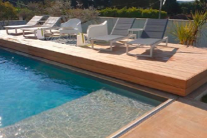 DCLS Terrasse mobile pour piscine et SPA à grande portée