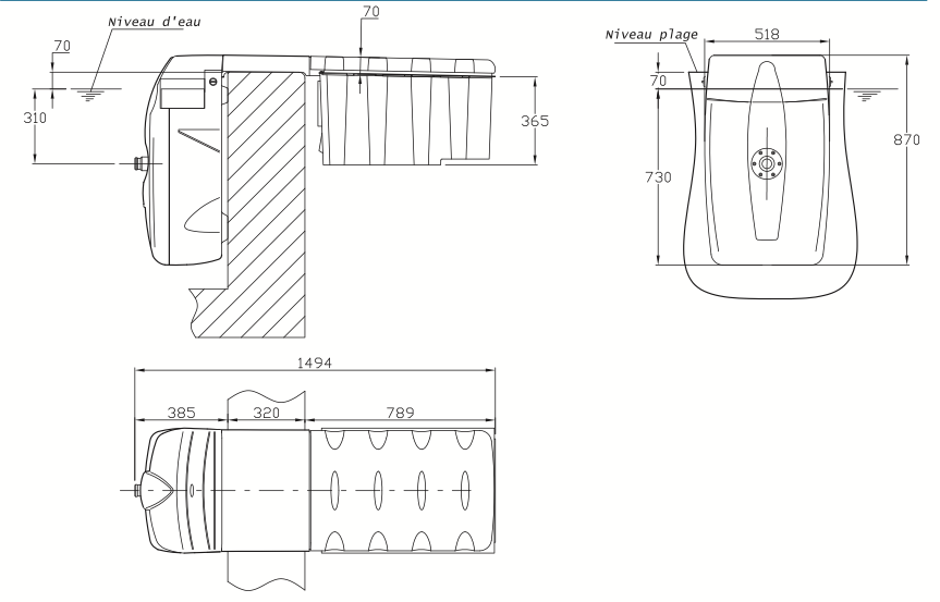 Groupe de filtration Filtrinov monobloc mural