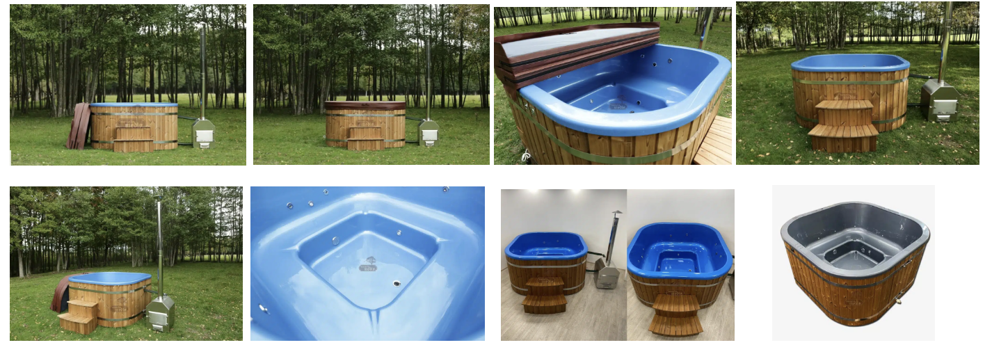 Rechthoekige spa&#39;s van acryl met externe verwarming MEMELIO MEDIS 8 -1 0 personen