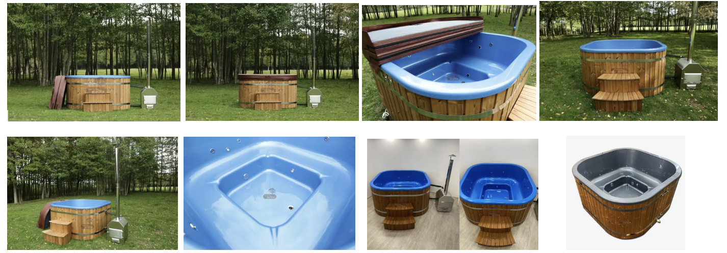 Rechteckige Acryl-Whirlpools mit externer Heizung MEMELIO MEDIS 8 -1 0 Personen